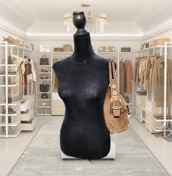 Coach Brown Suede Bag with Gold Detail-Vintage - Picture 2 of 14